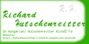 richard hutschenreitter business card